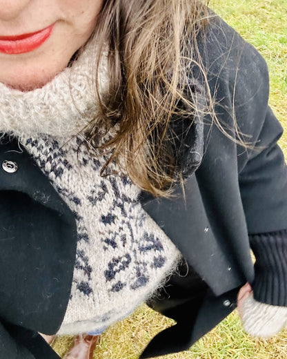 Blueberry Sweater | berry pattern from Plötulopi and Tynn Silk Mohair