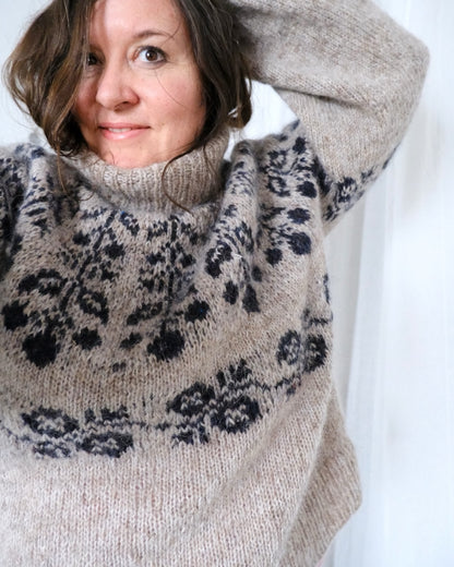 Blueberry Sweater | berry pattern from Plötulopi and Tynn Silk Mohair