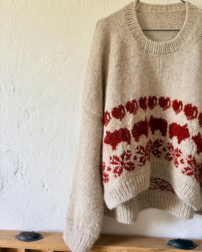 Julegris džemperis | brīvs Ziemassvētku džemperis no Le Lambswool un Le Petit Silk & Mohair, ko darinājis Biches & Bûches