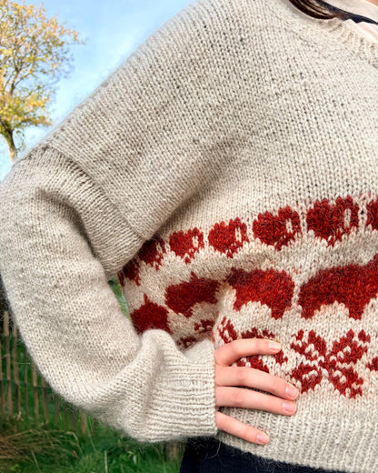 Julegris džemperis | brīvs Ziemassvētku džemperis no Le Lambswool un Le Petit Silk & Mohair, ko darinājis Biches & Bûches