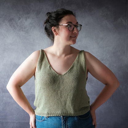 Tolsta Tank | basic top with many variations made from Line by Sandnes Garn