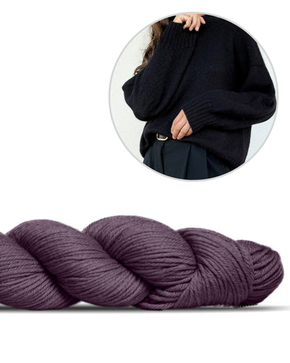 Refined Shoulder Sweater | décontracté et élégant en Lovely Merino Treat de Rosy Green Wool