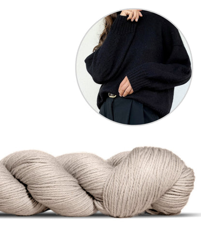 Refined Shoulder Sweater | décontracté et élégant en Lovely Merino Treat de Rosy Green Wool