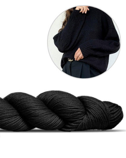 Refined Shoulder Sweater | décontracté et élégant en Lovely Merino Treat de Rosy Green Wool