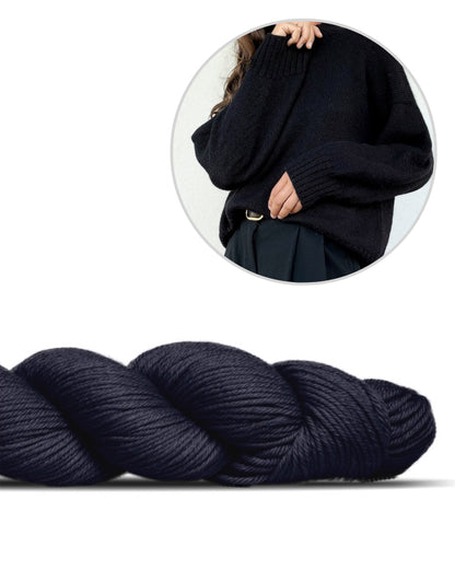 Refined Shoulder Sweater | décontracté et élégant en Lovely Merino Treat de Rosy Green Wool