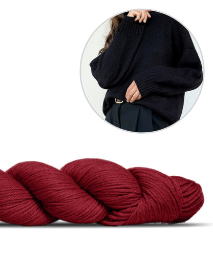 Refined Shoulder Sweater | décontracté et élégant en Lovely Merino Treat de Rosy Green Wool