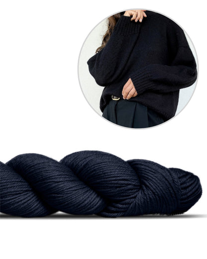 Refined Shoulder Sweater | décontracté et élégant en Lovely Merino Treat de Rosy Green Wool
