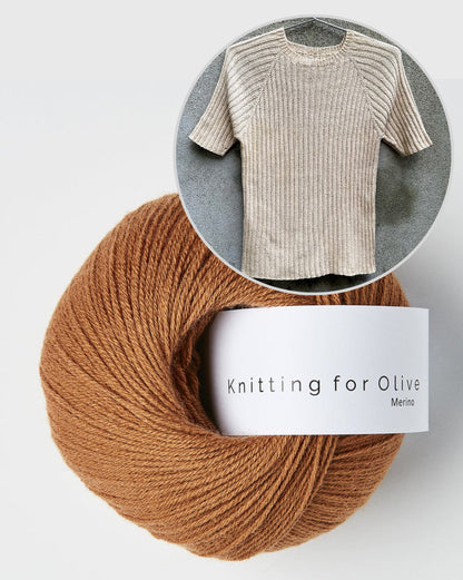 Rib Tee | feminines Shirt aus Merino von Knitting for Olive