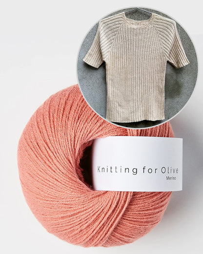 Rib Tee | feminines Shirt aus Merino von Knitting for Olive