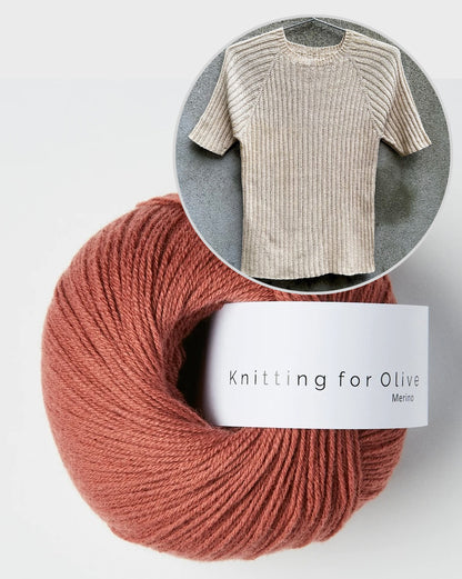 Rib Tee | feminines Shirt aus Merino von Knitting for Olive