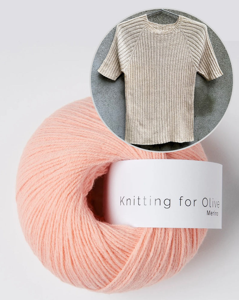 Rib Tee | feminines Shirt aus Merino von Knitting for Olive