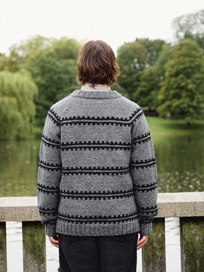 Ridge Sweater Man | Belles rayures d'Atlas de Sandnes Garn