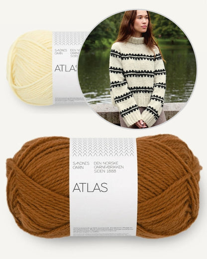 Ridge Sweater | detailed stripes from Atlas by Sandnes Garn