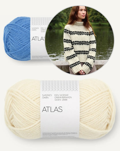 Ridge Sweater | detailed stripes from Atlas by Sandnes Garn