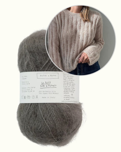 Ripple Loop džemperis | smalka mohēras blūze no “Le Petit Silk & Mohair” dzijas, ko ražo Biches & Bûches