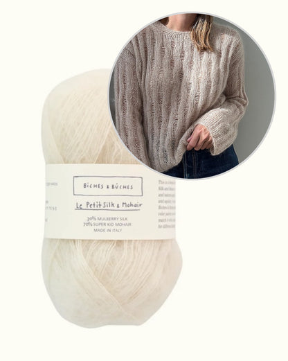 Ripple Loop džemperis | smalka mohēras blūze no “Le Petit Silk & Mohair” dzijas, ko ražo Biches & Bûches