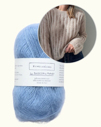 Ripple Loop džemperis | smalka mohēras blūze no “Le Petit Silk & Mohair” dzijas, ko ražo Biches & Bûches