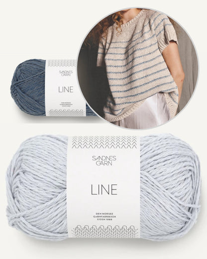 River Tee | loose striped shirt made from Line by Sandnes Garn