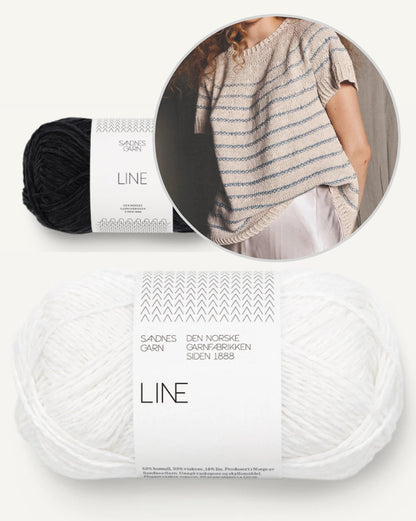 River Tee | loose striped shirt made from Line by Sandnes Garn