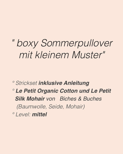 River Jumper Cotton Edition | super pull d'été en Le Petit Organic Cotton et Le Petit Silk Mohair de Biches & Bûches
