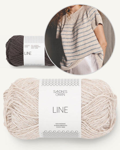 River Tee | loose striped shirt made from Line by Sandnes Garn
