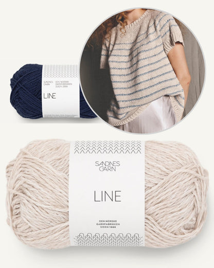 River Tee | loose striped shirt made from Line by Sandnes Garn