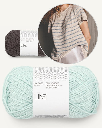 River Tee | loose striped shirt made from Line by Sandnes Garn