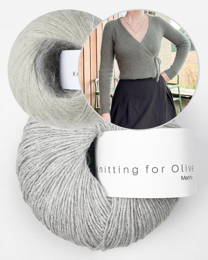 Robinson Wrap | zarte Wickeljacke mit schönem Ausschnitt aus Merino und Soft Silk Mohair von Knitting for Olive