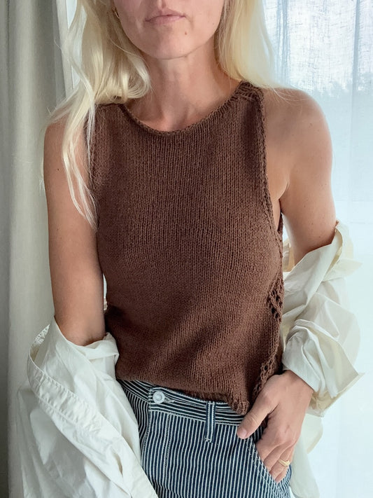 Romy Top | avec motif ajouré latéral en Pure Silk de Knitting for Olive