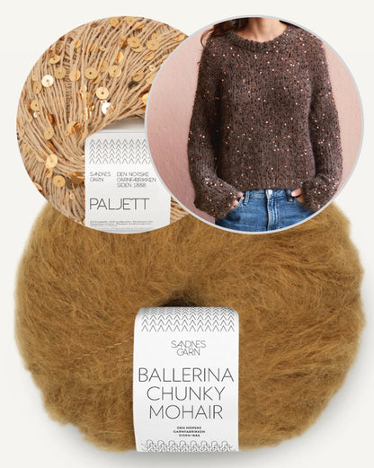 Rookie Sweater | for festive sparkling moments from Sequin and Ballerina Chunky Mohair by Sandnes Garn