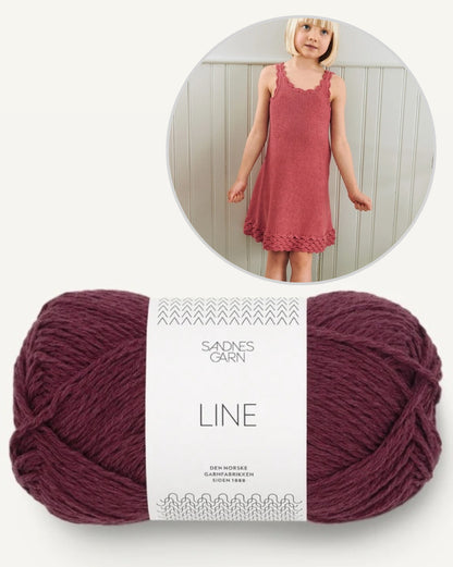 Roselyn Dress Kids | romantische Häkelrüschen aus Line von Sandnes Garn