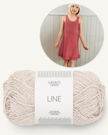Roselyn Dress Kids | romantische Häkelrüschen aus Line von Sandnes Garn