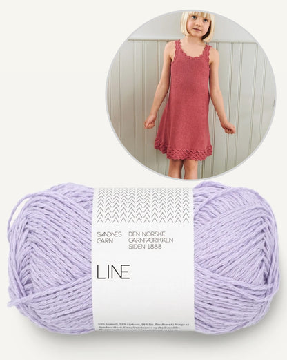 Roselyn Dress Kids | romantische Häkelrüschen aus Line von Sandnes Garn