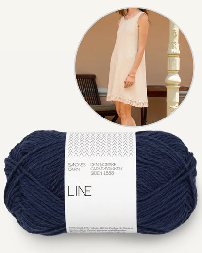 Robe Roselyn | Robe à ondulations discrètes en Line de Sandnes Garn