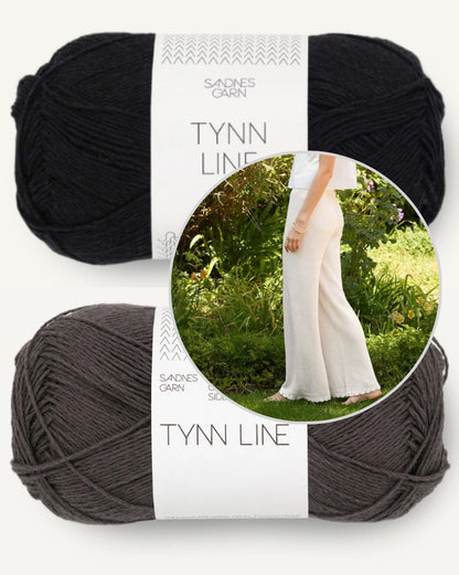 Roselyn Pants | Basic pants with fine wave pattern from Tynn Line by Sandnes Garn