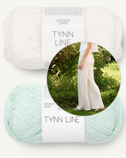 Roselyn Pants | Basic pants with fine wave pattern from Tynn Line by Sandnes Garn