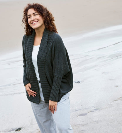 Strickset Rosy Green Wool Festa Cardigan