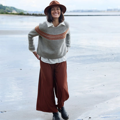 Pullover Precious Memory | delicate stripe pattern made from Cheeky Merino Joy by Rosy Green Wool