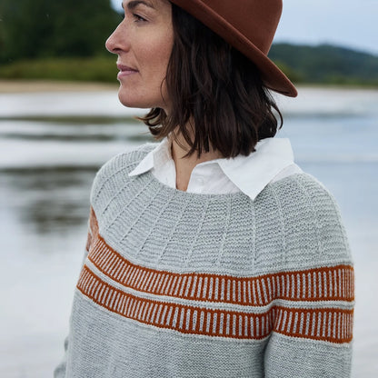 Pullover Precious Memory | delicate stripe pattern made from Cheeky Merino Joy by Rosy Green Wool