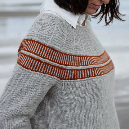 Pullover Precious Memory | delicate stripe pattern made from Cheeky Merino Joy by Rosy Green Wool