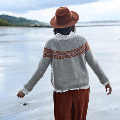 Pullover Precious Memory | delicate stripe pattern made from Cheeky Merino Joy by Rosy Green Wool
