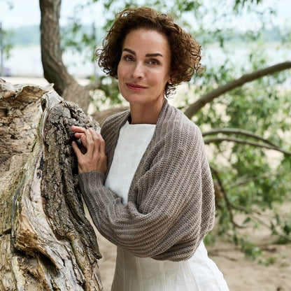 Open Horizon Bolero | super versatile to wear made from Cheeky Merino Joy by Rosy Green Wool