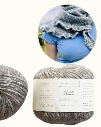 Ruffle Shawl | licht met een nonchalante ruchesrand van Le Coton & Alpaca van Biches & Bûches