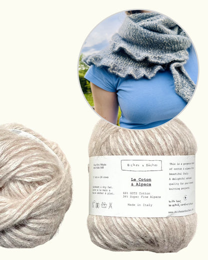 Ruffle Shawl | licht met een nonchalante ruchesrand van Le Coton & Alpaca van Biches & Bûches