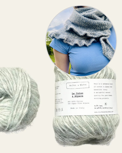 Ruffle Shawl | licht met een nonchalante ruchesrand van Le Coton & Alpaca van Biches & Bûches