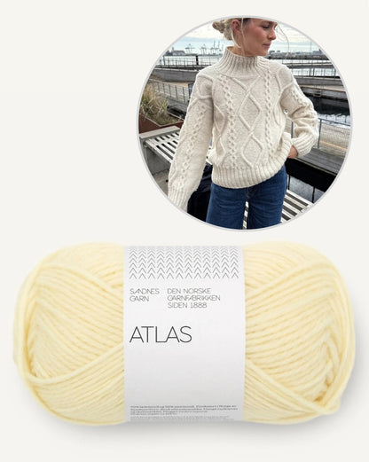 Saga Sweater | Enchanting cable pattern from Atlas by Sandnes Garn