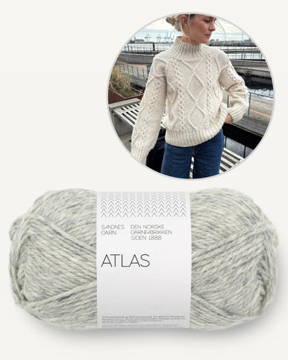Saga Sweater | Enchanting cable pattern from Atlas by Sandnes Garn
