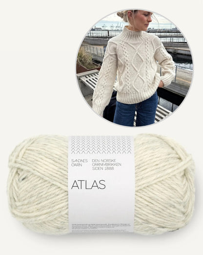 Saga Sweater | Enchanting cable pattern from Atlas by Sandnes Garn