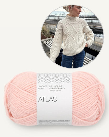 Saga Sweater | Enchanting cable pattern from Atlas by Sandnes Garn