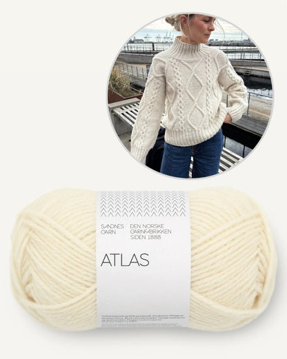 Saga Sweater | Enchanting cable pattern from Atlas by Sandnes Garn